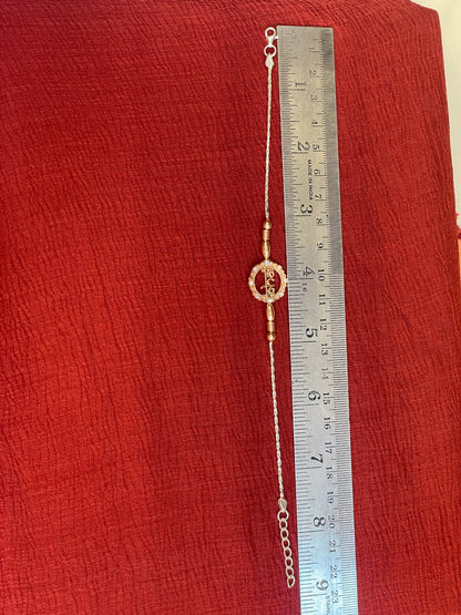 925 Silver Rosegold Rakhi