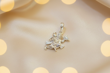 92.5 Silver Bajrangbali Pendant for Men & Women | Hanuman Sacred Design | Spiritual Jewellery
