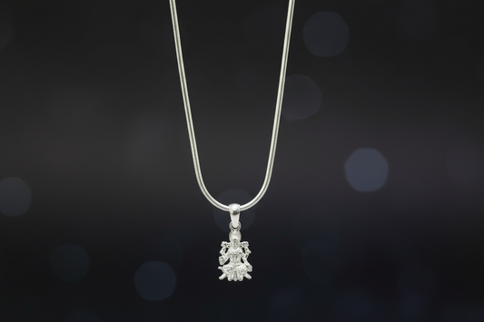 92.5 Silver Lakshmi Devi Design Pendant for Women – Traditional Temple Style