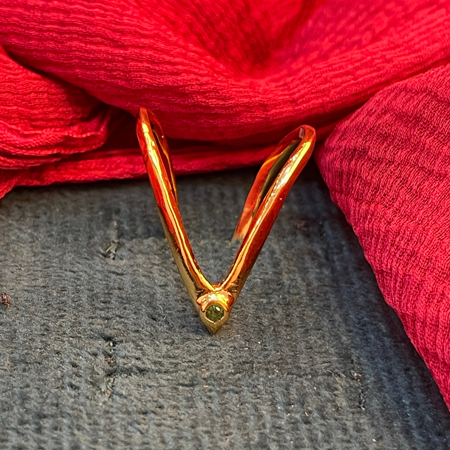 92.5 silver gold plated stylish minimal vanki ring