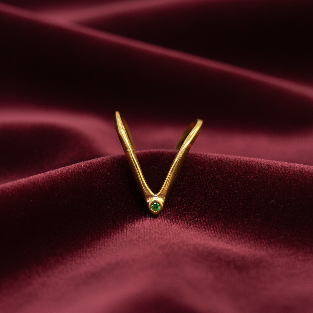 92.5 silver gold plated stylish minimal vanki ring