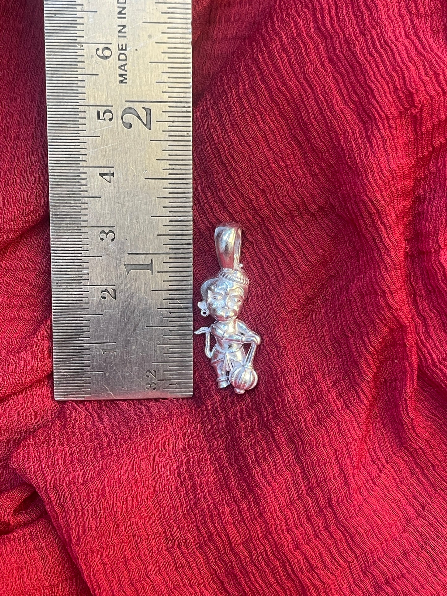 92.5 Silver Sankat Mochan Hanuman Pendant for Men & Women | Divine Protection Design | Temple Jewellery