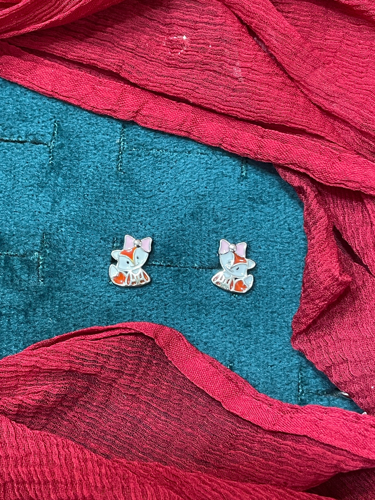92.5 Silver Cute Fox Earrings for Women | Playful Animal Design | Stylish Trend Jewellery