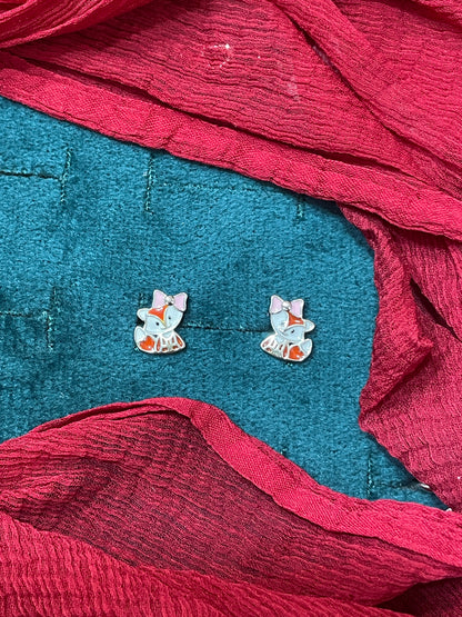 92.5 Silver Cute Fox Earrings for Women | Playful Animal Design | Stylish Trend Jewellery