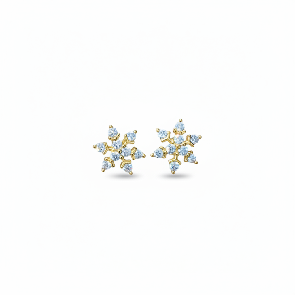 92.5 Silver Gold Plated Flower Earrings | Elegant Classic Design | Jewellery