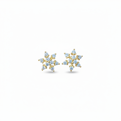 92.5 Silver Gold Plated Flower Earrings | Elegant Classic Design | Jewellery