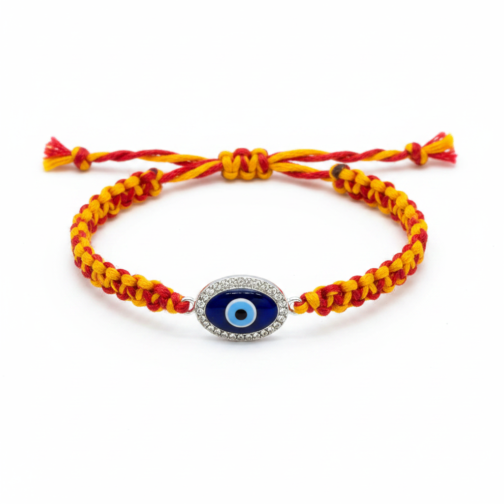 92.5 silver Evil Eye Rakhi for Brother