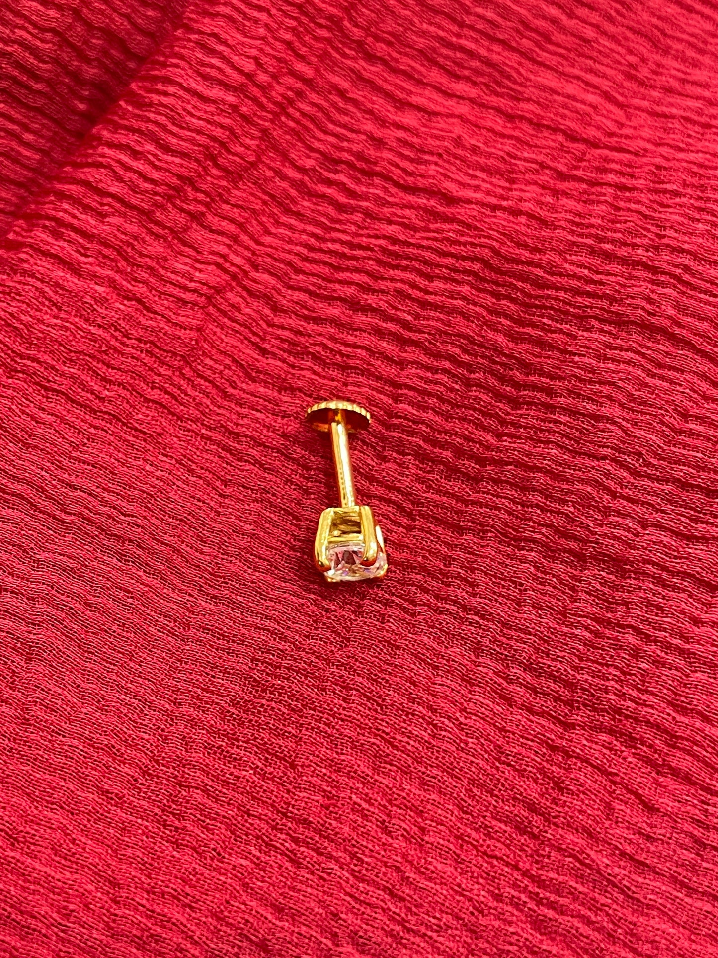92.5 Silver Gold Plated Stud Earrings for Women | Stylish Minimal Design | Elegant Jewellery