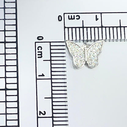 92.5 Silver Butterfly Stud Earrings pair