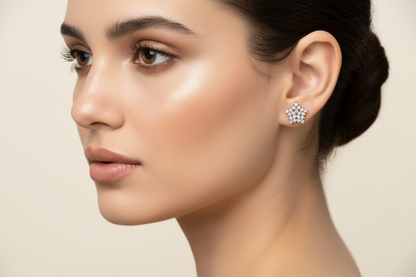 92.5 Silver White Stone Earrings for Women | Stylish Elegant Design | Trendy Jewellery