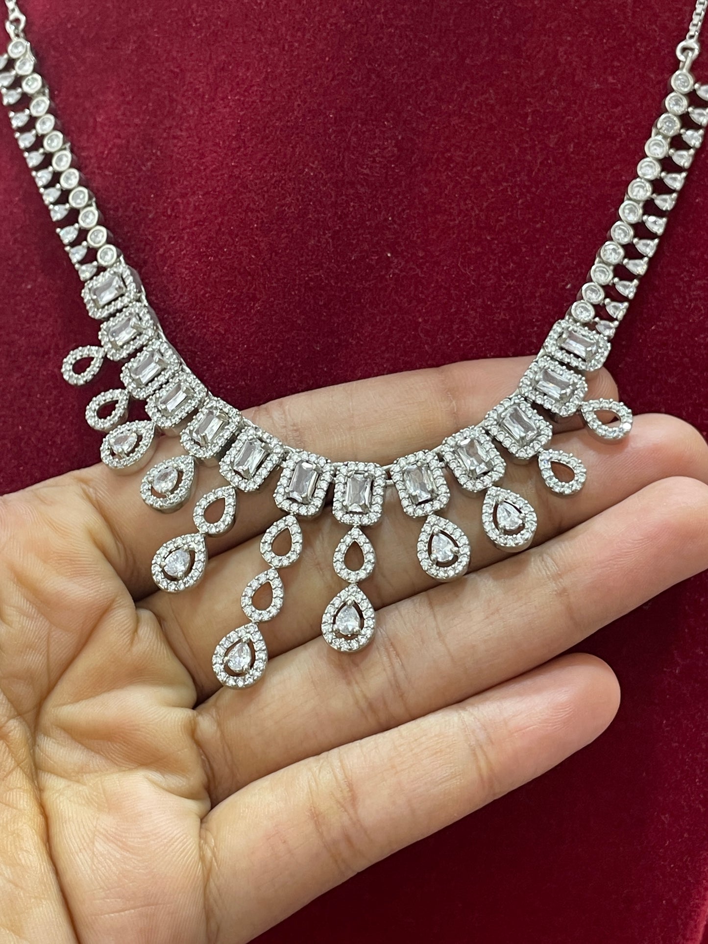 92.5 Silver Stylish Necklace for Women 19 Inches | Chic Elegant Design | Premium Everyday Jewellery