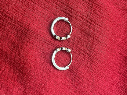 92.5 Silver Sleek Bali Earrings for Women | Minimal Hoop Style | Modern Jewellery
