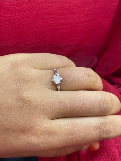 92.5 Silver Flower Ring for Women | Stylish Bloom Design | Elegant Fashion Jewellery