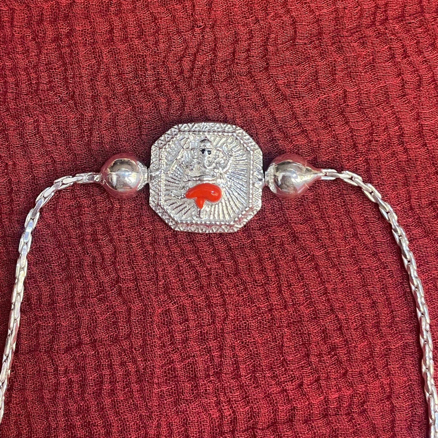 925 Silver Dancing Ganesha Rakhi