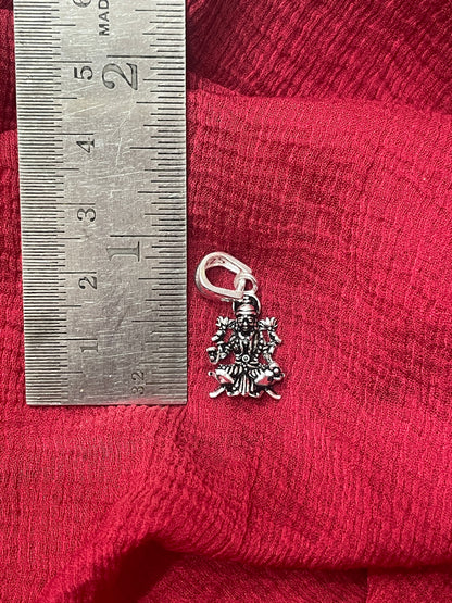 92.5 Silver Oxidised Lakshmi Devi Design Pendant for Women – Antique Temple Style