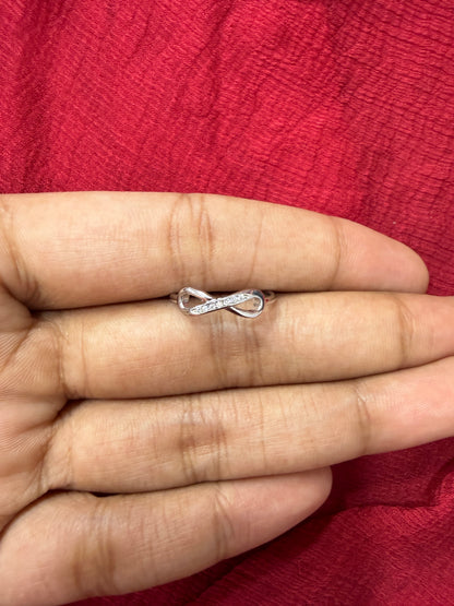 92.5 Silver Infinity Ring for Women | Size 9