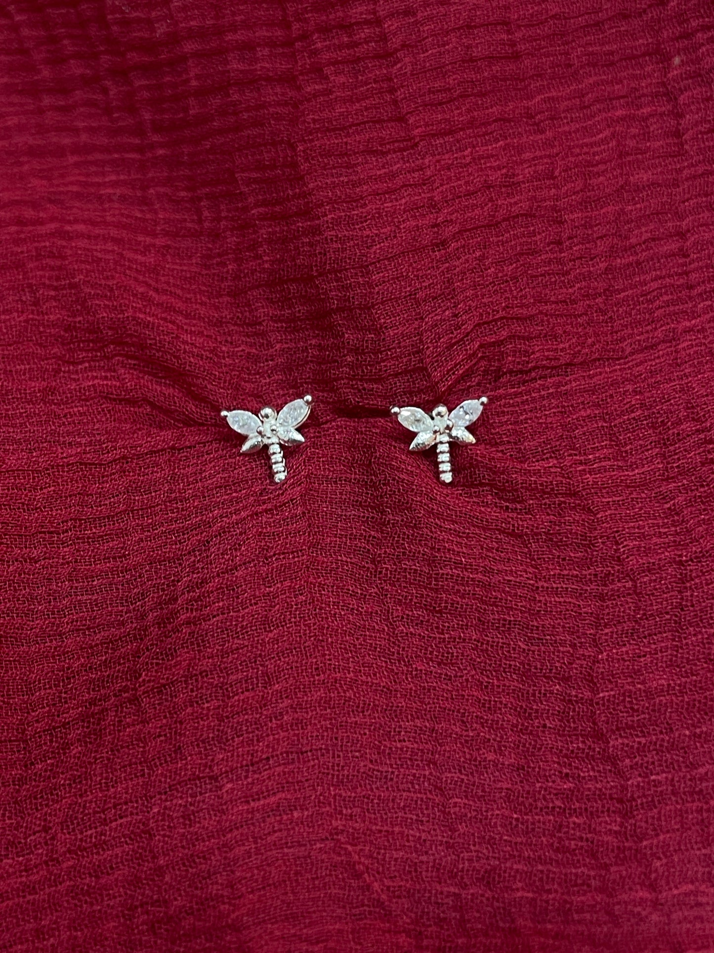 925 Silver Dragonfly studs