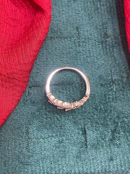 92.5 Silver Leaf Ring for Women Size 9 | Stylish Botanical Design | Elegant Fashion Jewellery