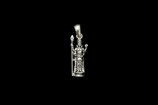92.5 Silver Oxidised Subramanya Swamy Pendant for Men & Women | Murugan Temple Design | Daily Wear Jewellery