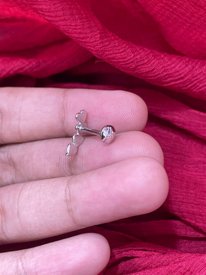 92.5 Silver Heart Earrings for Women | Stylish Love Design | Elegant Daily Wear Jewellery