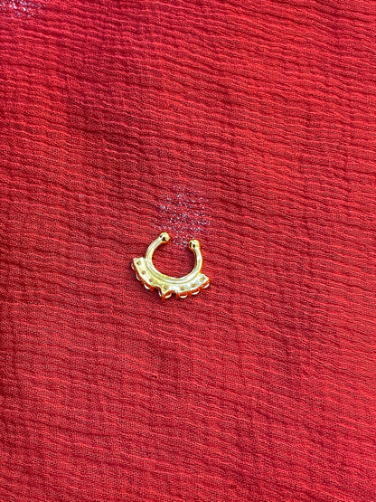 92.5 silver gold plated stylish septum