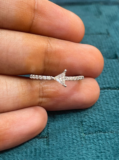 92.5 Silver White Stone Ring for Women Size 11 | Classy Brilliant Finish | Elegant Fashion Jewellery