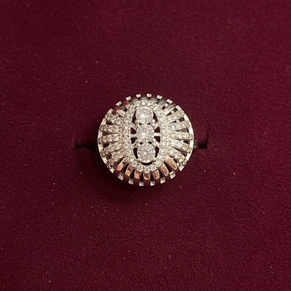 Decorative button on a textured fabric background