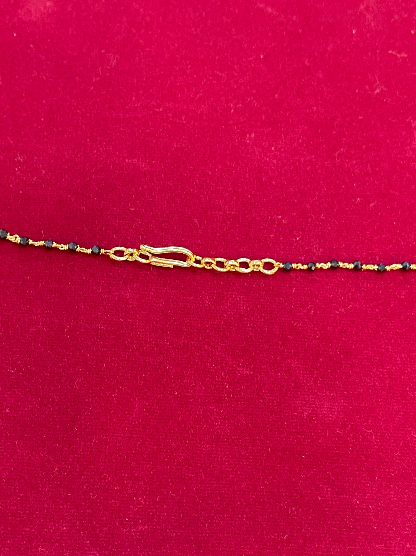 925 Silver Gold Plated Black Diamond Chain for Women