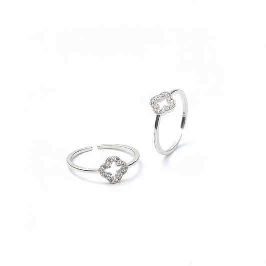 92.5 Silver Toe Rings for Women | Halo Design | Traditional Jewellery