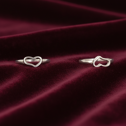 92.5 Silver Heart Toerings
