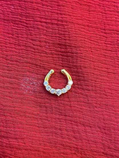 92.5 silver classy stylish gold plated septum