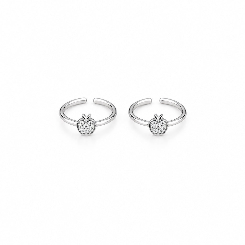 925 Silver Apple Toe rings