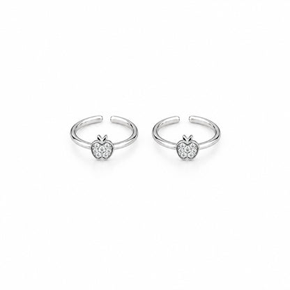 925 Silver Apple Toe rings