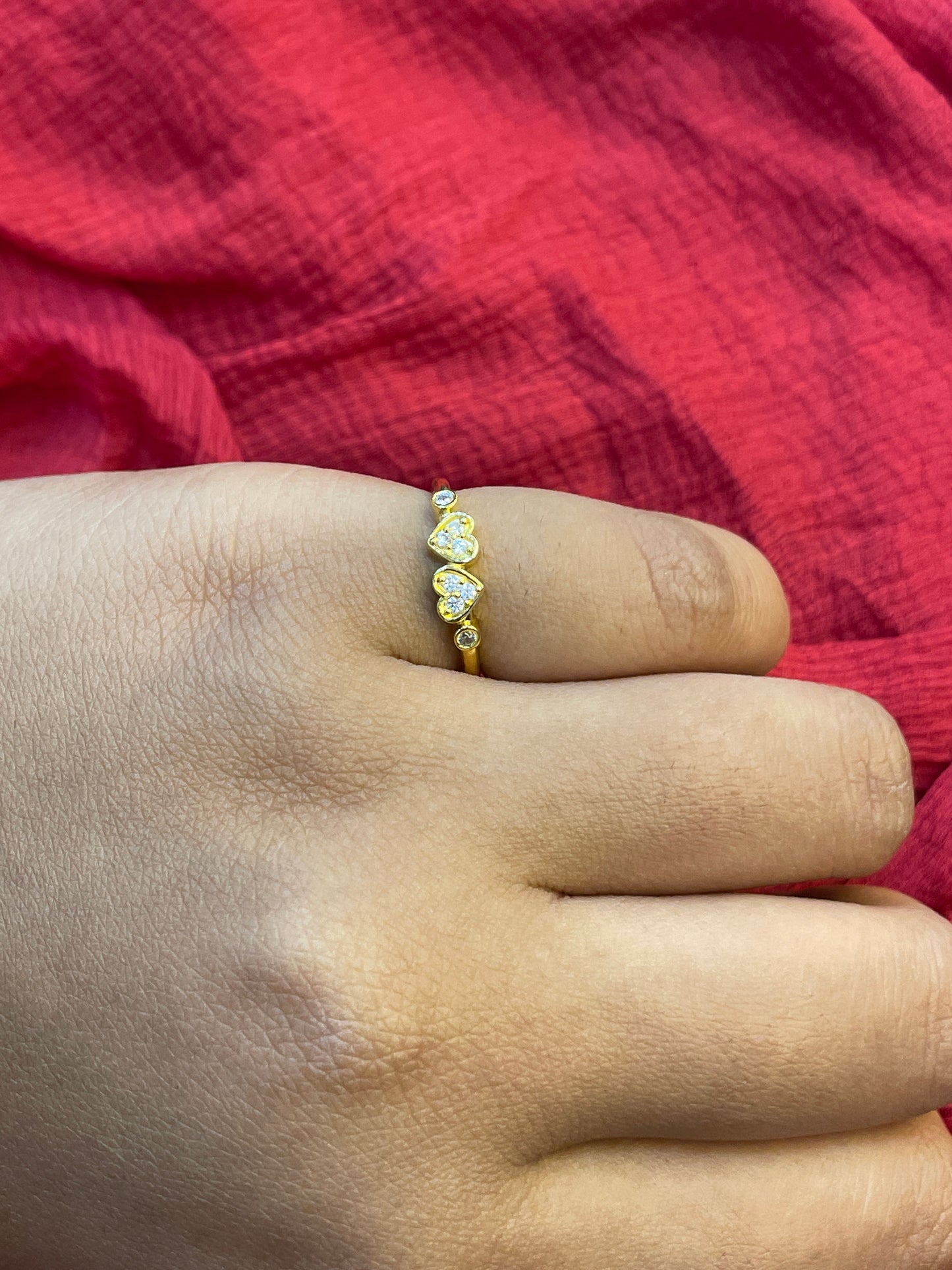 92.5 Silver Gold Plated Heart Ring for Women | Minimal Elegant Love Design | Jewellery