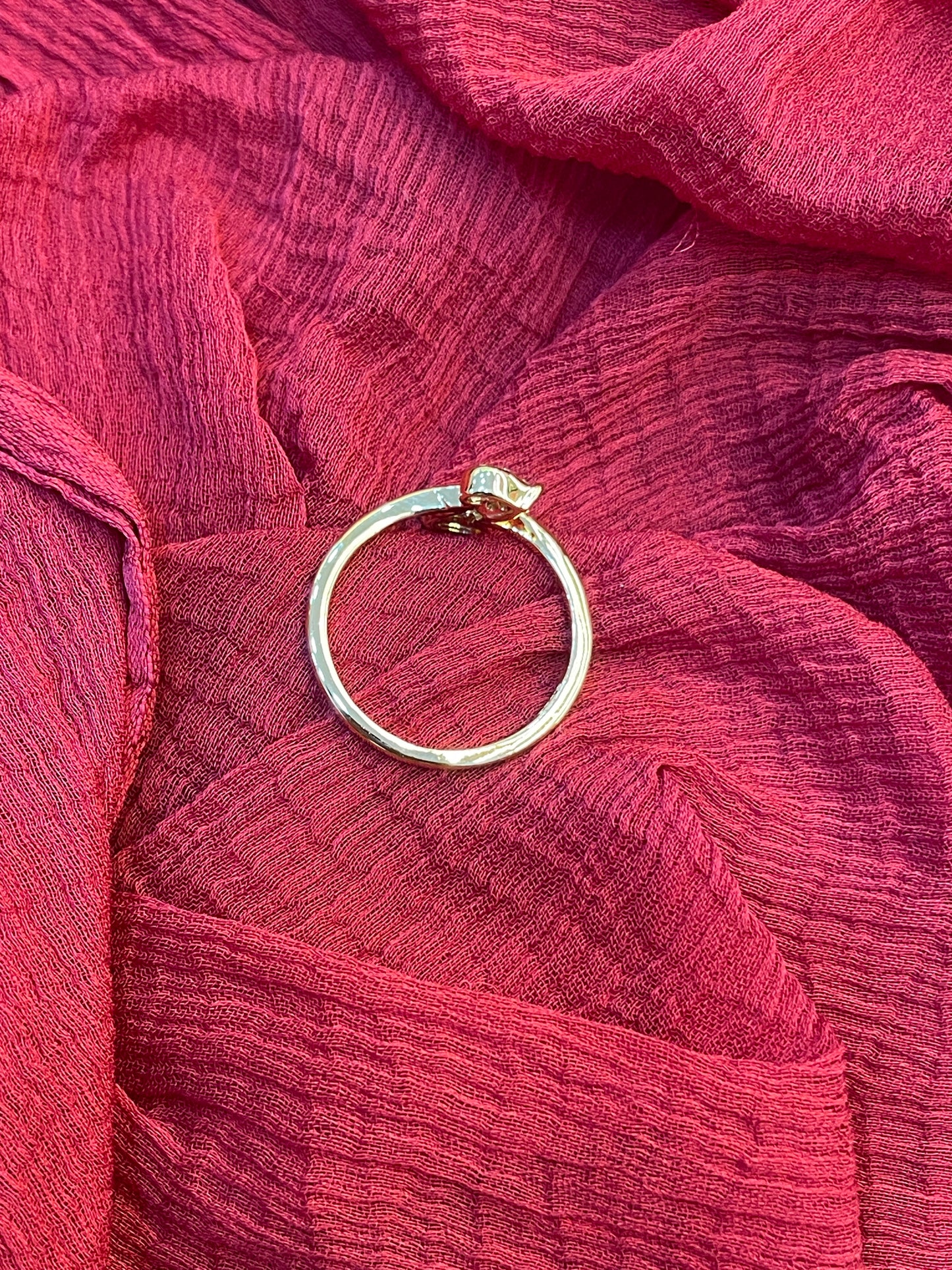 92.5 Silver Gold Plated Heart Ring for Women | Elegant Love Design | Jewellery