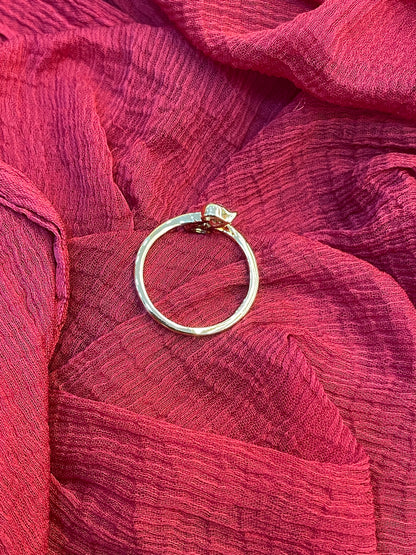 92.5 Silver Gold Plated Heart Ring for Women | Elegant Love Design | Jewellery