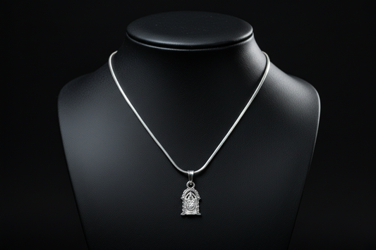 92.5 Silver Balaji Pendant for Men & Women | Venkateswara Swamy Divine Design | Temple Jewellery