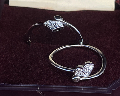 92.5 Silver Toe Rings for Women | Heart Design | Traditional Jewellery