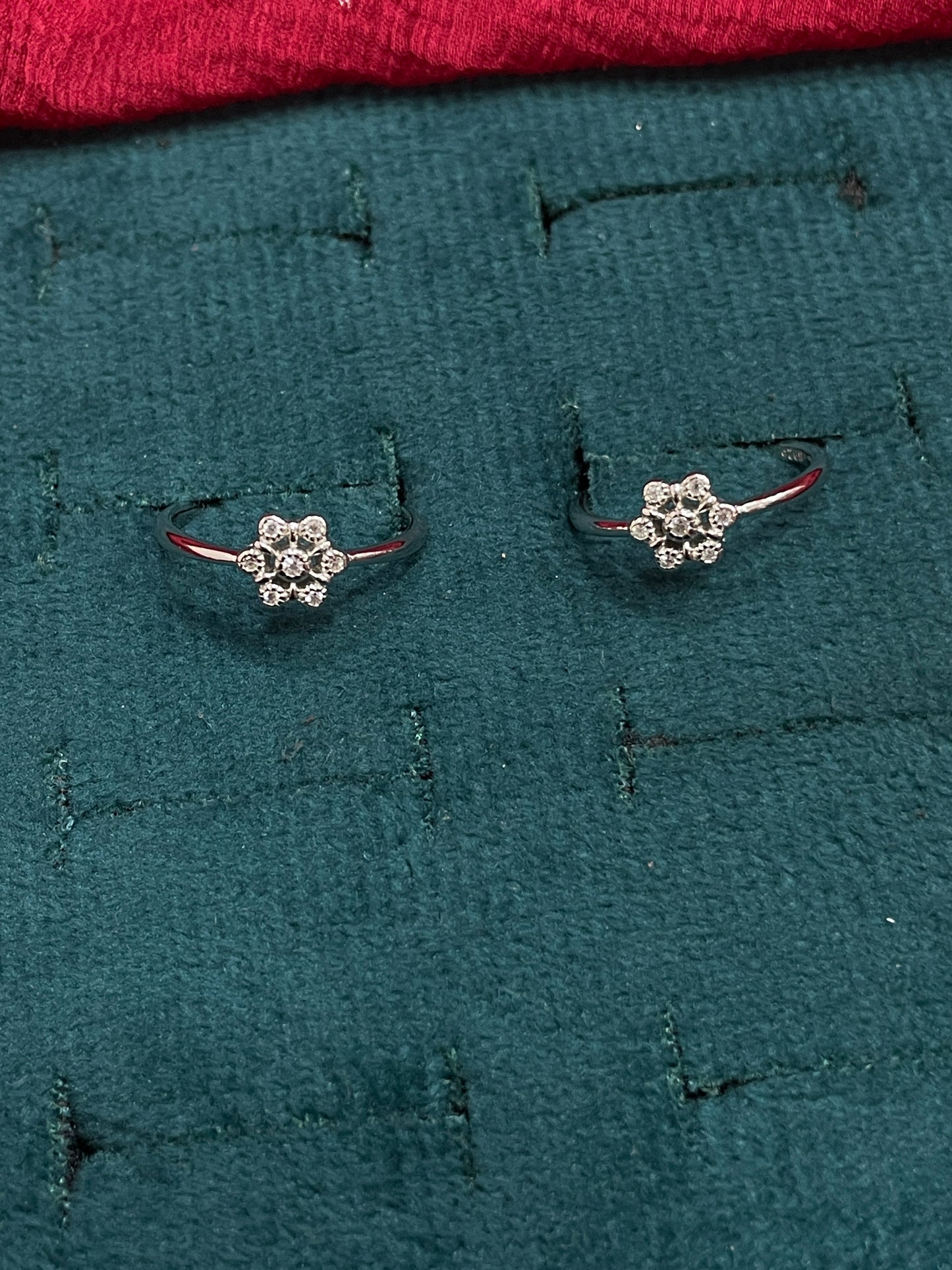 925 Silver Flower Toerings