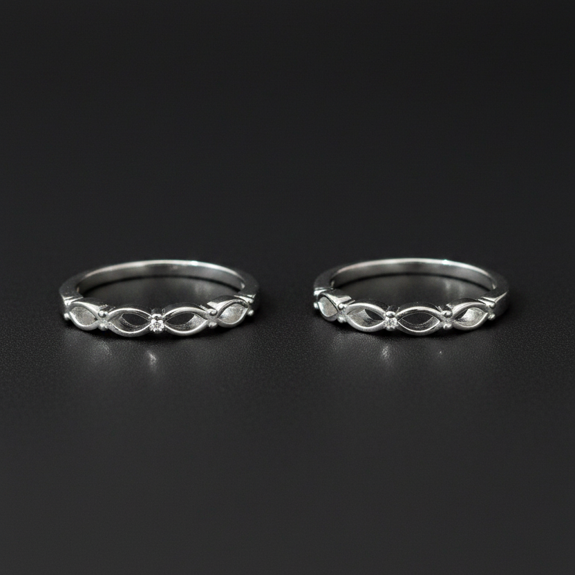 92.5 Silver Toe Rings | Stylish Minimal Finish | Elegant Foot Jewellery