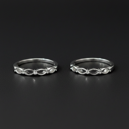 92.5 Silver Toe Rings | Stylish Minimal Finish | Elegant Foot Jewellery