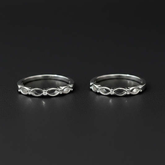 92.5 Silver Toe Rings | Stylish Minimal Finish | Elegant Foot Jewellery
