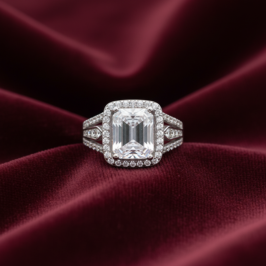 92.5 Silver White Stone Ring for Women Size 10 | Stylish Elegant Design | Premium Jewellery