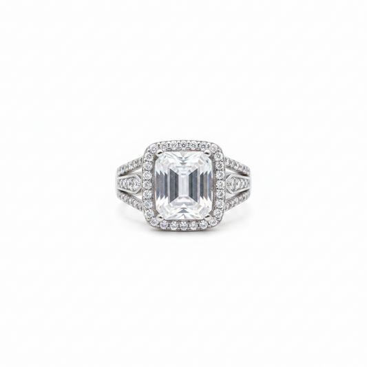 92.5 Silver White Stone Ring for Women Size 10 | Stylish Elegant Design | Premium Jewellery