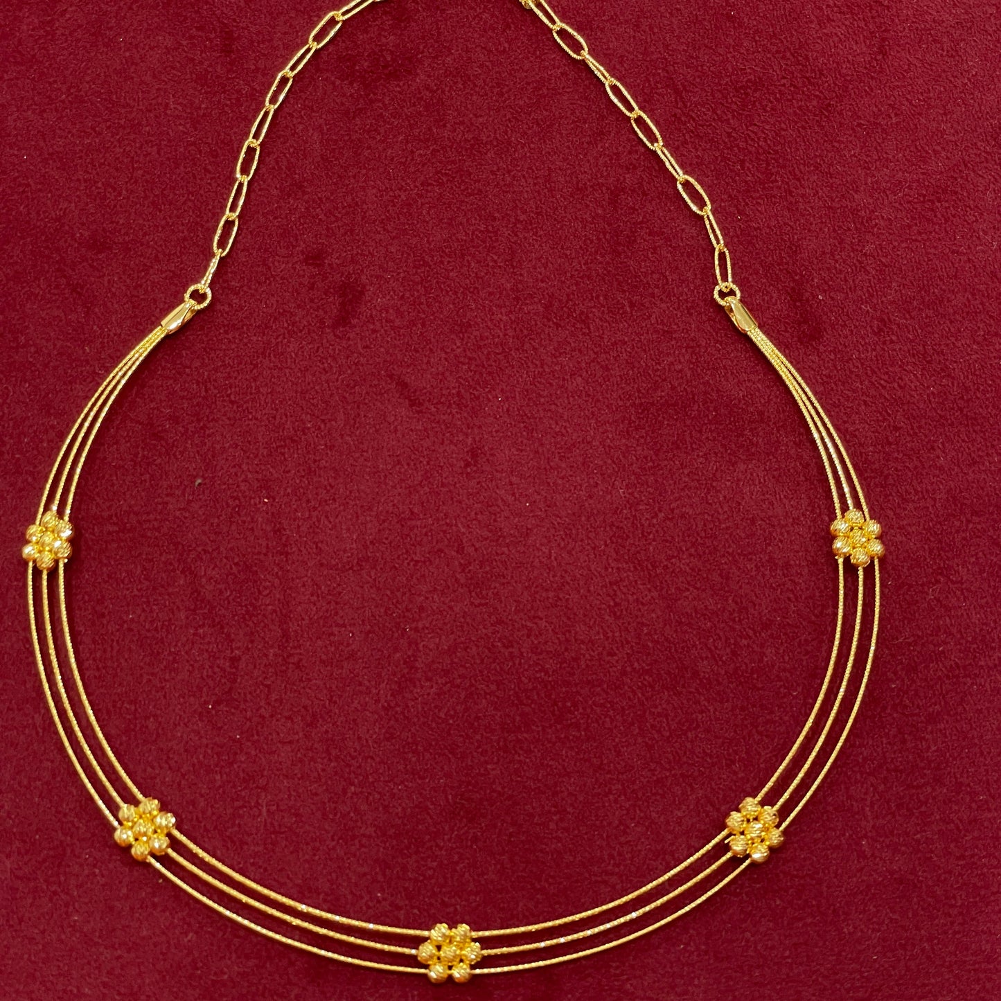 925 Silver Gold-Plated Flower Blossom Necklace