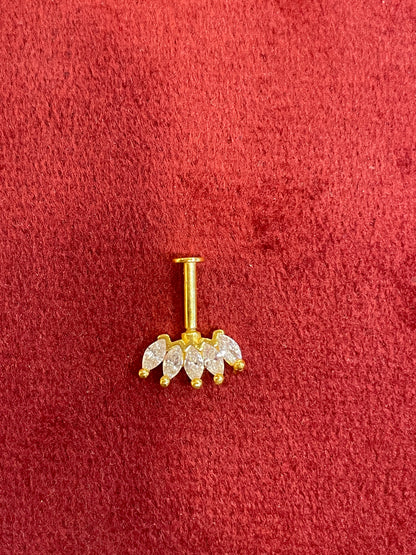 92.5 Silver Five Leaf Bugadi | Classic Floral Design | Jewellery