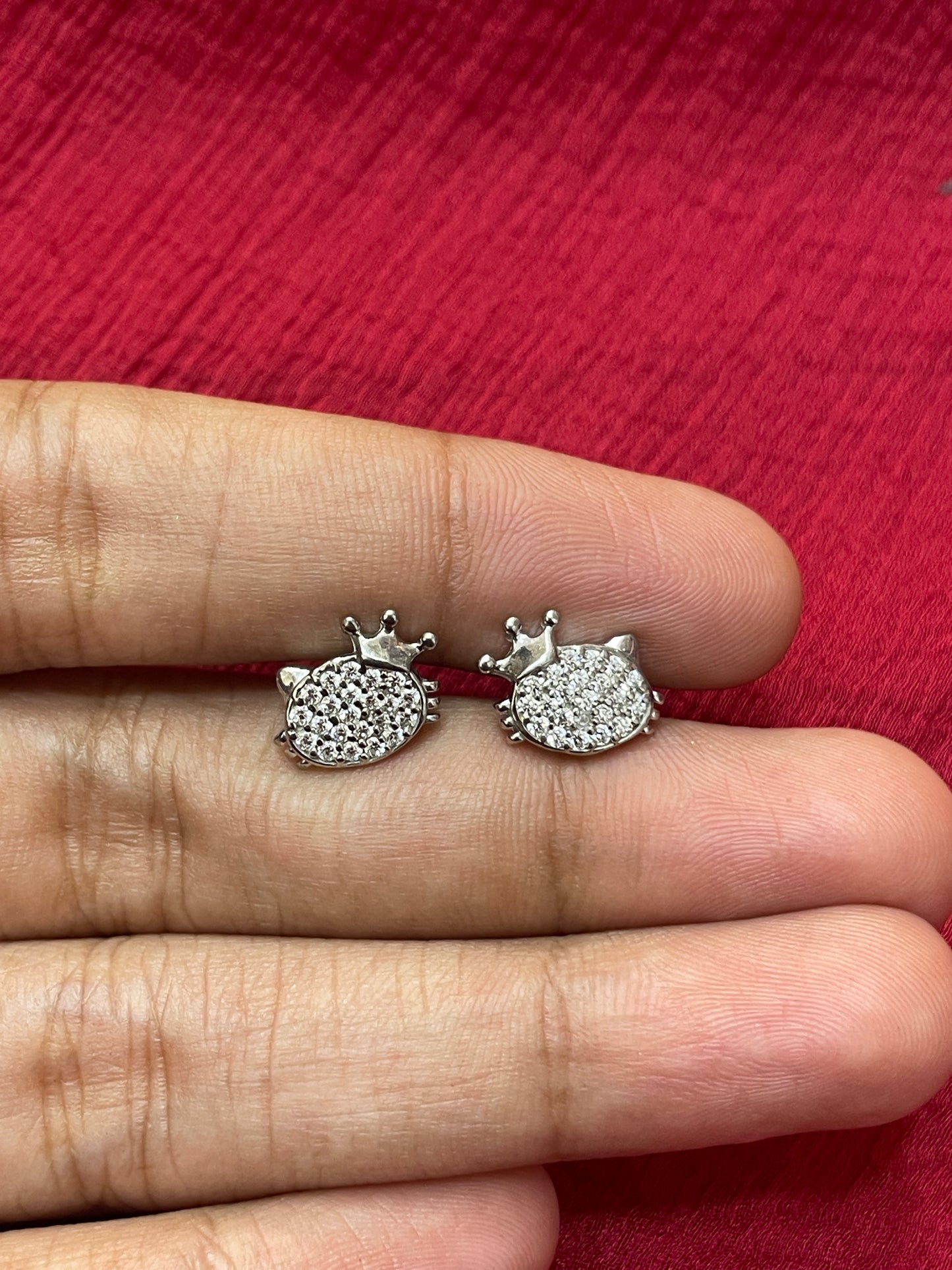 92.5 Silver Cat Earrings for Women | Cute Animal Design | Stylish Jewellery