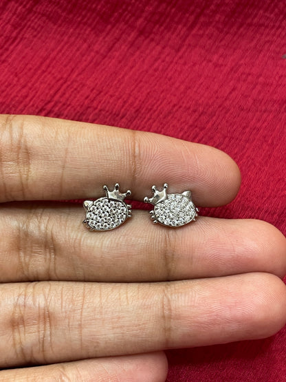 92.5 Silver Cat Earrings for Women | Cute Animal Design | Stylish Jewellery
