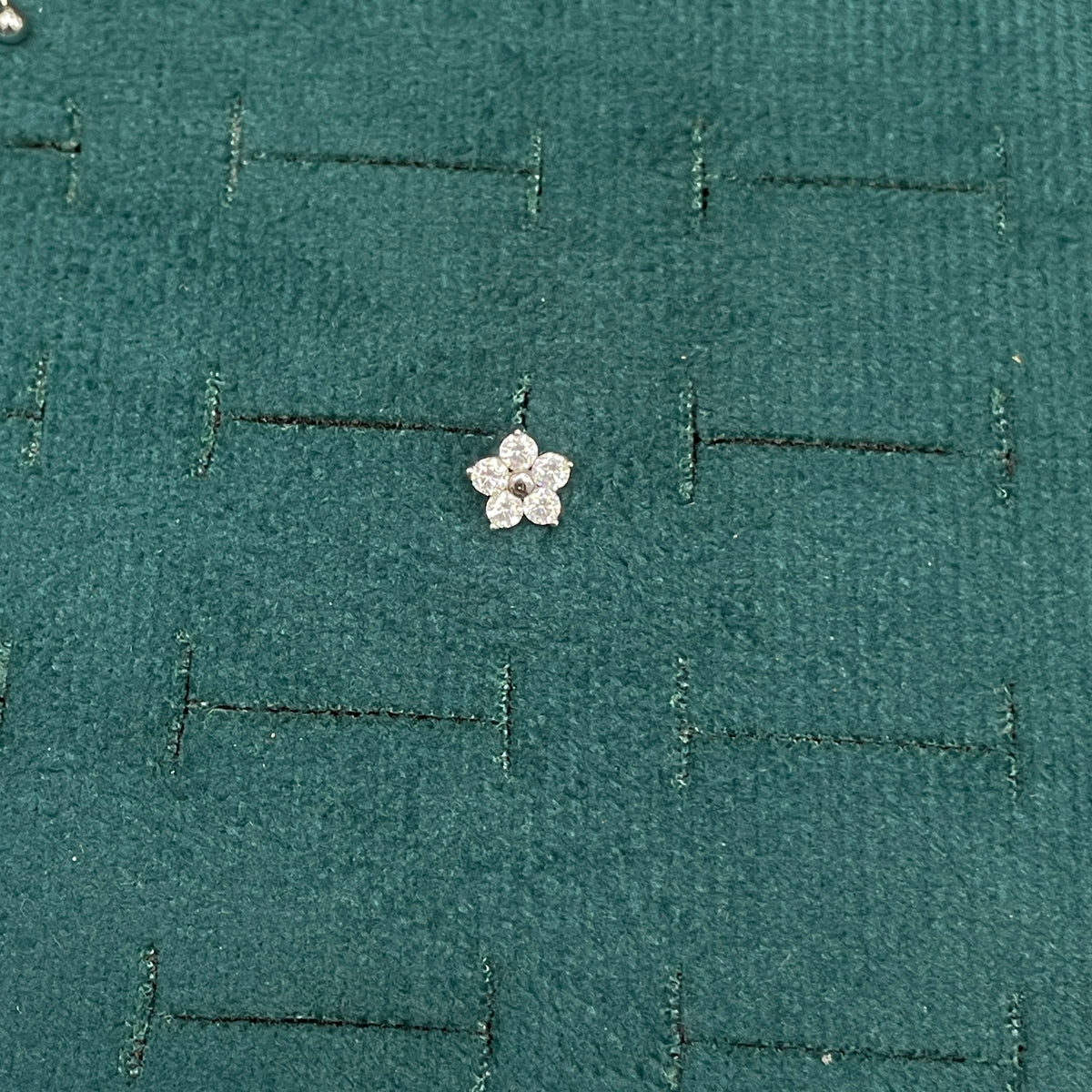 925 Silver 5 Petal Flower Studs - Ball back pair