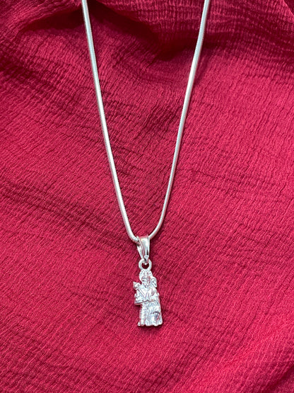 92.5 Silver Hanuman (Bajrangbali) Design Pendant for Men &amp; Women – Traditional Temple Style